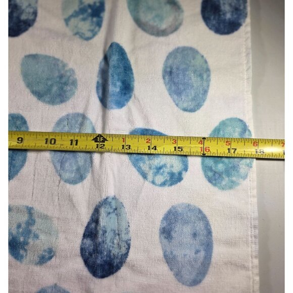 Isaac Mizrahi New York Blue Egg Print Cotton Kitchen hand Towels set of 2 - Picture 6 of 6